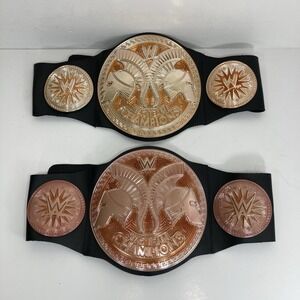 Lot Of 2 WWE 2014 Tag Team Champions Kids Wrestling Belts Toy Costume Cosplay